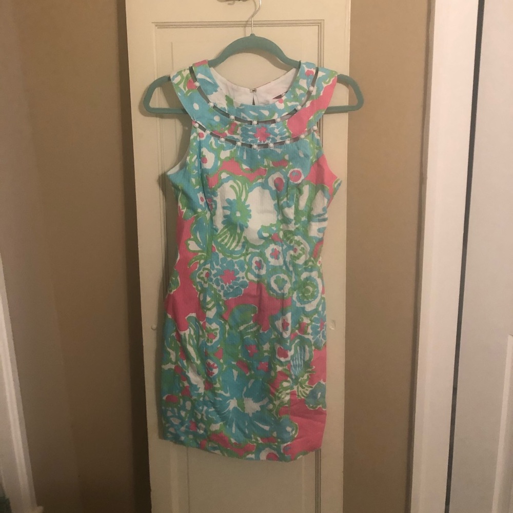 EUC Lilly Pulitzer Pink, Green, and Blue Dress